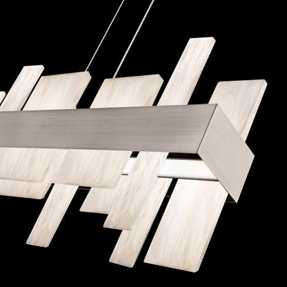 Alabaster Acropolis LED Linear Chandelier