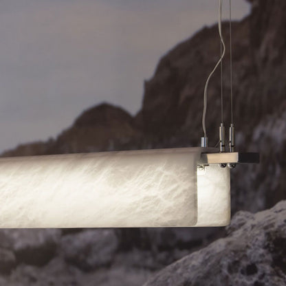 Alabaster Studio Folded Linear Chandelier