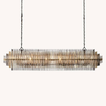 Emile Gradient Spire Rectangular Chandelier 54"