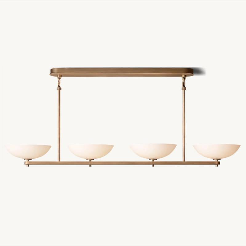 Vernet Porcelain Shade Linear Chandelier 60"