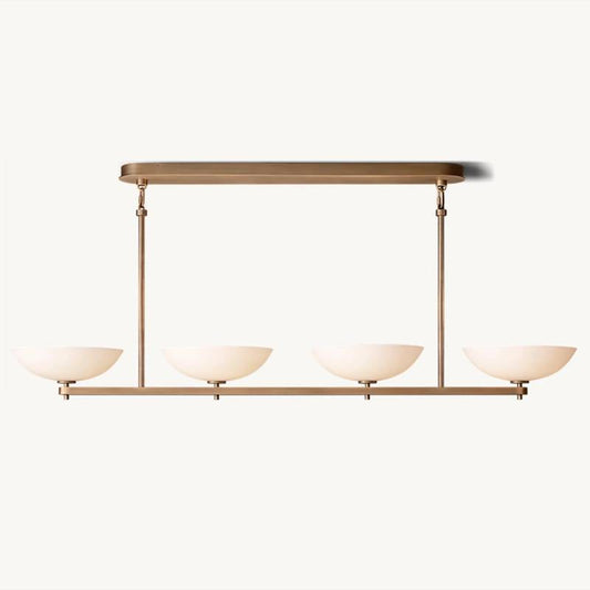 Vernet Porcelain Shade Linear Chandelier 60"