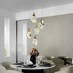 Angle Faceted Crystal Multi-Lights Cascade Chandelier