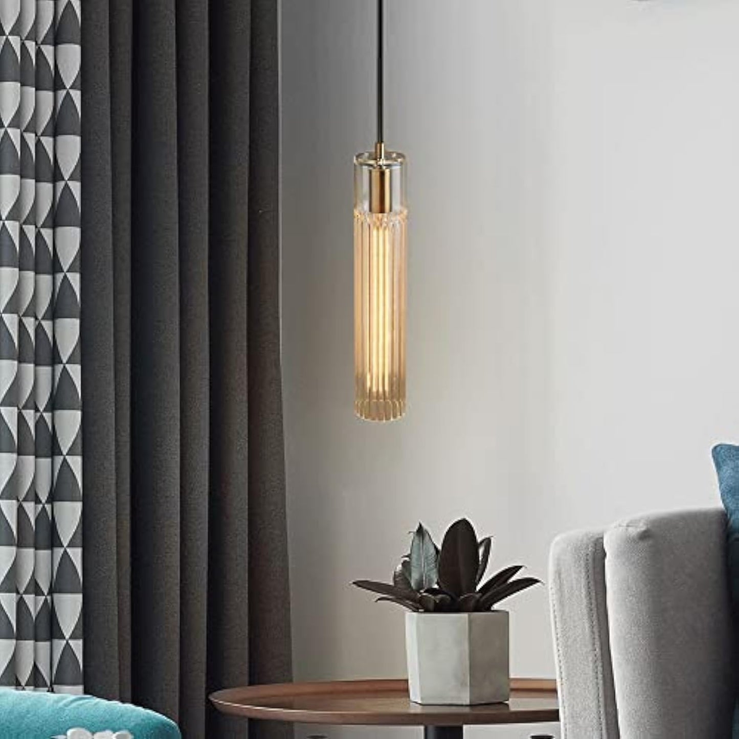 Vallon Channel Glass Pendant Light