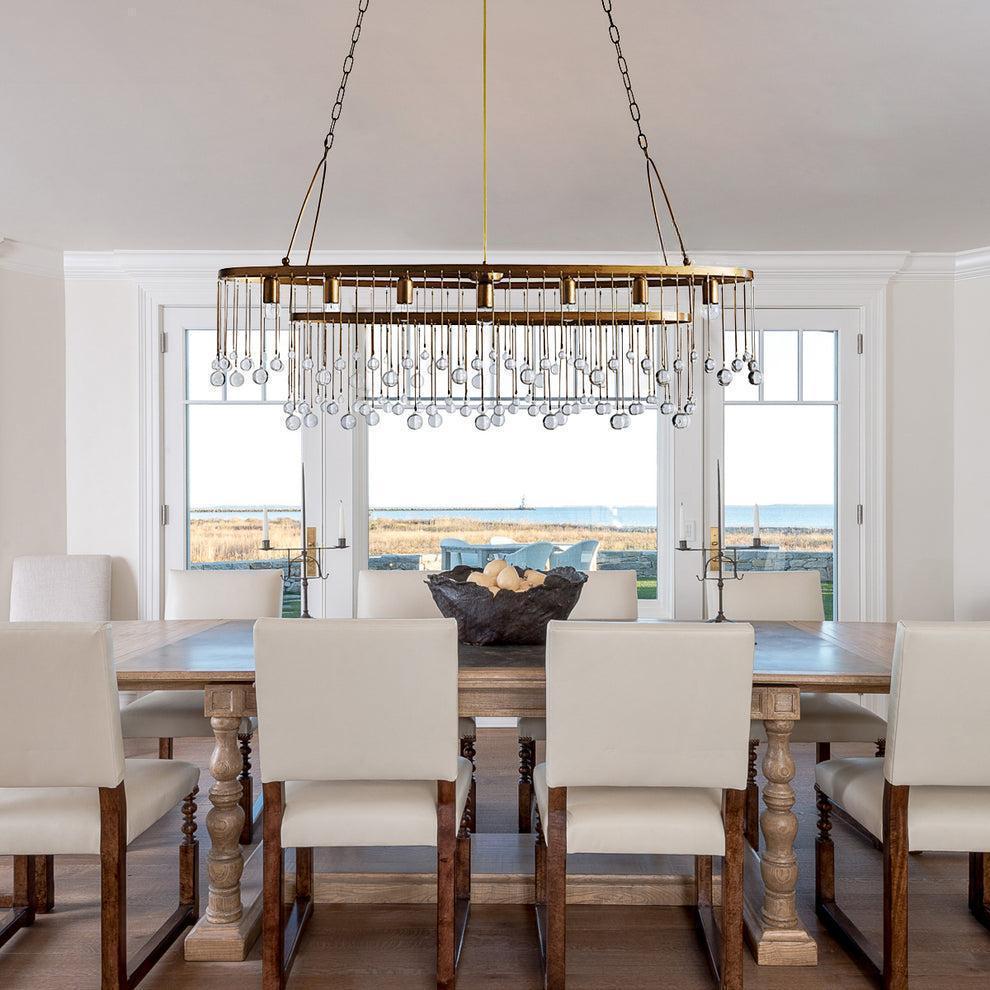 Aubrey Crystal Ball Oval Chandelier